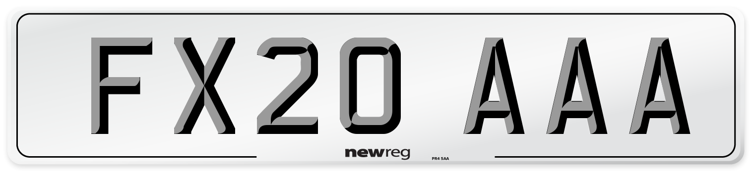FX20 AAA Number Plate from New Reg